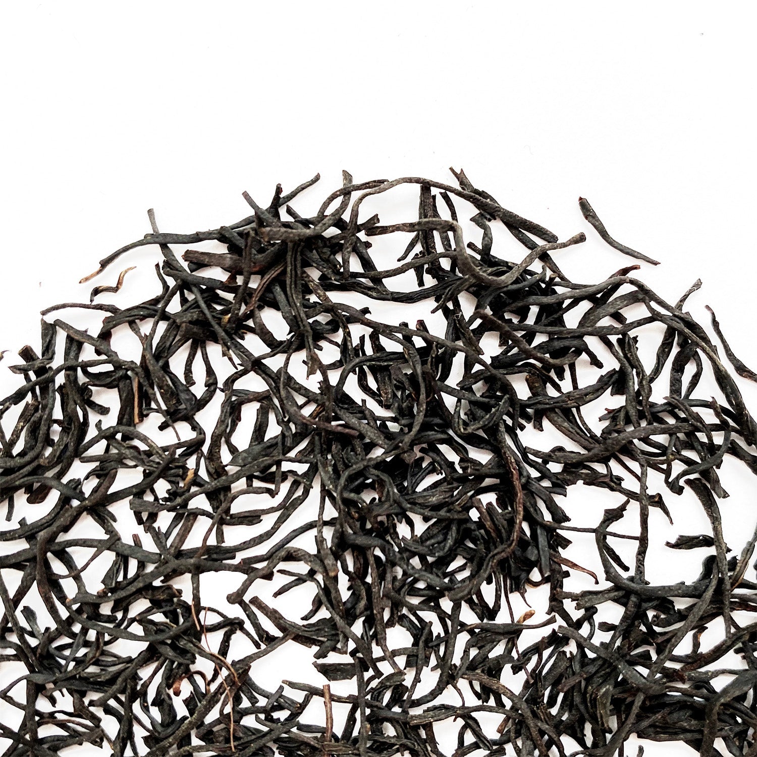 Close view of Zheng Shan Xiao Zhong tea leaves
