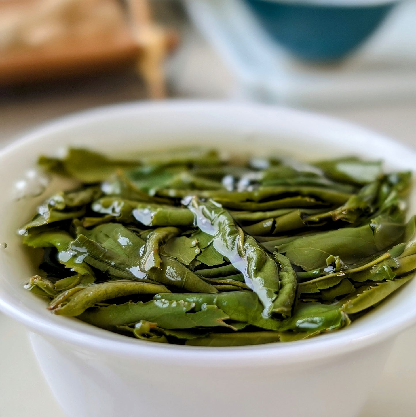 Infused Liu An Gua Pian green tea leaves