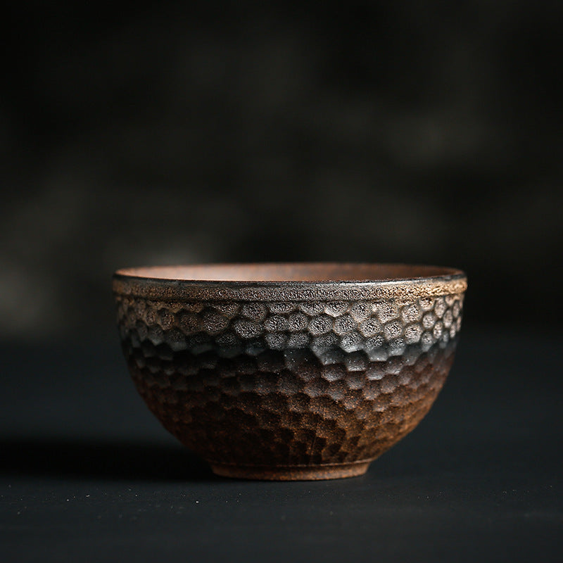 Ceramic Kung Fu Tea Cup Japanese Stoneware Tea Cup Handmade Retro Ceramic Tea Cup Tea Bowl Master Cup Single Cup