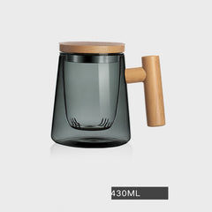 Tea And Water Separation Tea Cup Glass Men's Simple Japanese Flower Tea Cup - Tea Start - teapot- Tea Start