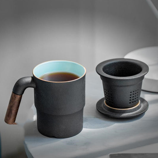 Ceramic Tea Cup With Lid Filter Office Tea Cup Custom Filter Tea Cup Tea Cup - Tea Start - teapot- Tea Start