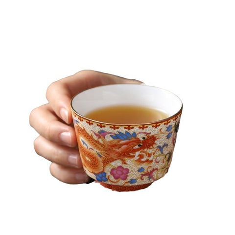 Chinese Retro Enamel Tea Cup Tea Cup