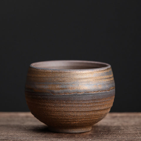 Ceramic Kung Fu Tea Cup Japanese Stoneware Tea Cup Handmade Retro Ceramic Tea Cup Tea Bowl Master Cup Single Cup