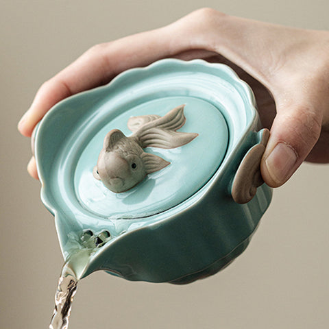 Ru Kiln Convenient Tea Cup Set Outdoor Camping Portable Tea Set