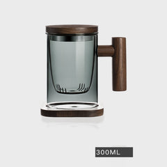 Tea And Water Separation Tea Cup Glass Men's Simple Japanese Flower Tea Cup - Tea Start - teapot- Tea Start