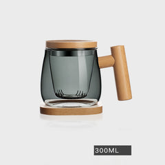 Tea And Water Separation Tea Cup Glass Men's Simple Japanese Flower Tea Cup - Tea Start - teapot- Tea Start