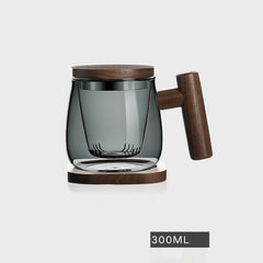 Tea And Water Separation Tea Cup Glass Men's Simple Japanese Flower Tea Cup - Tea Start - teapot- Tea Start