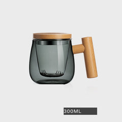 Tea And Water Separation Tea Cup Glass Men's Simple Japanese Flower Tea Cup - Tea Start - teapot- Tea Start
