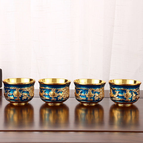 Chinese Tea Set Suit Household Retro Creative Teapot Tea Cup Tray